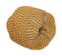 Cuerda de Aparejo, de poliéster de Alta Resistencia de 0,39" (1 cm) en Color Negro y Amarillo - 80 m (262 pies) - Nylon Trenzado de Tres hebras para Uso Marino, Yates, hamacas, sujeción de c