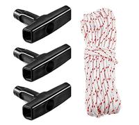 Cuerda de arranque de 10 metros, 3,0 mm, con 3 unidades, mango de arranque para cortacésped, motosierra, recortadora, cepillo bordedor, cortador, piezas de motor