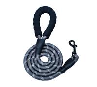 Cuerda de Arrastre para Perros, Collar de Correa Nailon for Perros pequeños, medianos y Grandes, Cuerda tracción Redonda antipérdida(Grey,0.8CM 1.5M)
