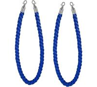 Cuerda de barrera Cuerdas con postes retorcidos Barrier Rope 2 Pcs Multicolor 60-300cm 32mm Hemp Braided With Silver Snap Hooks(Blue,300cm/10ft)