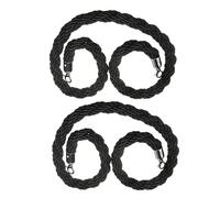Cuerda de barrera Cuerdas con postes retorcidos Braided Hemp Barrier Rope For Crowd Control Multicolor 1-3M(Black,3M)