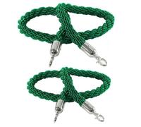 Cuerda de barrera Cuerdas con postes retorcidos Braided Hemp Barrier Rope For Crowd Control Multicolor 1-3M(Grün,2.5M)