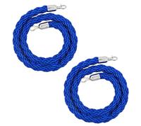 Cuerda de barrera Cuerdas con postes retorcidos Braided Hemp Barrier Rope For Posts With Metal Hooks Multicolor 1-3M For Crowd Control(Bule,3M)