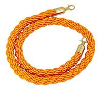 Cuerda de barrera Cuerdas con postes retorcidos Braided Hemp Rope For Crowd Control Multicolor 0.6-3m With Metal Hooks(Orange,1.5m/5ft/59in)