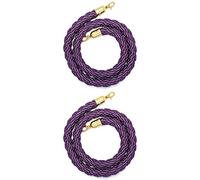 Cuerda de barrera Cuerdas con postes retorcidos Crowd Control Barrier Rope Pack Of 2 Multicolor 2-10ft(Purple,6ft/185cm)