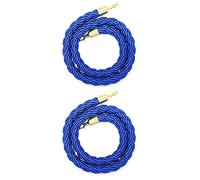 Cuerda de barrera Cuerdas con postes retorcidos Crowd Control Barrier Rope Pack Of 2 Multicolor 2-10ft(Blue,3.3ft/100cm)