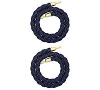 Cuerda de barrera Cuerdas con postes retorcidos Crowd Control Barrier Rope Pack Of 2 Multicolor 2-10ft(Dark Blue,4ft/120cm)