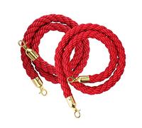 Cuerda de barrera Cuerdas con postes retorcidos Crowd Control Braided Hemp Rope With Stainless Steel Hooks 1-4M(4M/13Ft)