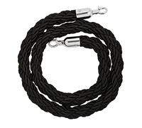 Cuerda de barrera Cuerdas con postes retorcidos Linen Stanchion Barrier Rope For Crowd Control With Silver And Gold Hooks 2-10ft(Silver Hooks,8.5ft/260cm)