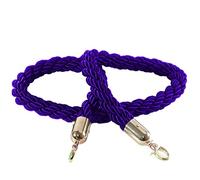 Cuerda de barrera Cuerdas con postes retorcidos Queue Barrier Stanchion Rope With Metal Hooks Multicolor 2ft To 10ft(Blue B,5ft/150cm)