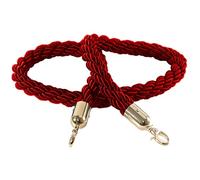 Cuerda de barrera Cuerdas con postes retorcidos Queue Barrier Stanchion Rope With Metal Hooks Multicolor 2ft To 10ft(Red B,8ft/245cm)