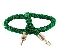Cuerda de barrera Cuerdas con postes retorcidos Queue Barrier Stanchion Rope With Metal Hooks Multicolor 2ft To 10ft(Green B,2ft/60cm)