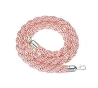 Cuerda de barrera Cuerdas con postes retorcidos Twisted Hemp Queue Rope Crowd Control Barrier Multicolor 60cm-300cm With Hooks(Pink-1pcs,300Cm/10Ft)