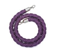 Cuerda de barrera Cuerdas con postes retorcidos Twisted Hemp Queue Rope Crowd Control Barrier Multicolor 60cm-300cm With Hooks(Purple-1pcs,300Cm/10Ft)