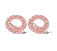 Cuerda de barrera Cuerdas con postes retorcidos Twisted Hemp Queue Rope Crowd Control Barrier Multicolor 60cm-300cm With Hooks(Pink-2pcs,90Cm/3Ft)
