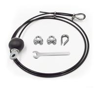 Cuerda de cable de polea de acero recubierta de plástico para reparación de máquinas de cable, extensiones y proyectos de construcción de gimnasio en casa (5 metros)