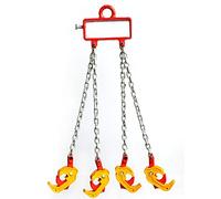 Cuerda de Cadena Pesada, Elevador de Tambor de Cadena, 2200/4400 Lbs, Doble G80 MN, Abrazadera de Eslinga de Cadena de Acero, Metal/Tambores(O)