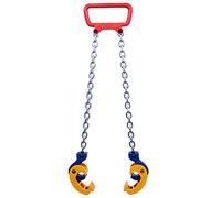 Cuerda de Cadena Pesada, Elevador de Tambor de Cadena 2200/4400 lbs Eslinga de Cadena Doble Abrazaderas de Acero G80 Metal/Tambores(T)