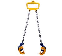 Cuerda de Cadena Pesada, Elevador de Tambor de Cadena 2200/4400 lbs Eslinga de Cadena Doble Abrazaderas de Acero G80 Metal/Tambores(U)