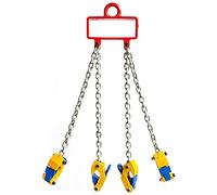 Cuerda de Cadena Pesada, Elevador de Tambor de Cadena 2200/4400 lbs Eslinga de Cadena Doble Abrazaderas de Acero G80 Metal/Tambores(P)
