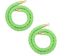 Cuerda de cama de cáñamo verde ecológica con gancho en D, 2 unidades de 4 m, cuerdas giratorias de control de multitudes para eventos, fiestas, festivales, gestión de colas, duradera y fuerte