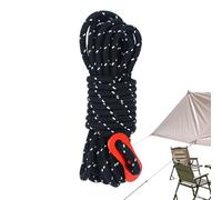 Cuerda de camping - 30 g de aleación de aluminio, cuerda de paracaídas reflectante, visibilidad nocturna, línea de tensión resistente a la intemperie, refugio al aire libre para asegurar equipos |