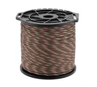 Cuerda de camping de 4 mm, línea de nailon resistente al viento de 100 m para fijación de tienda de campaña, tirón de toldo y actividades al aire libre, reflectante para una mayor visibilidad (selva)