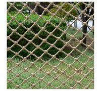 Cuerda de cáñamo de 12 mm de grosor, red de valla anticaídas para camiones y remolques, malla segura de 3 x 7 m, diseño retro para interiores y exteriores para una protección segura y uso versátil