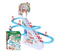 Cuerda de clip genérica - Santa Climbing Rope Ladder | Stair Climbing Toy Electric Toys | Christmas Slide with Lights & Music for Boys Girls Roller Coaster Playset