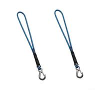 Cuerda de columpio resistente con ganchos de acero inoxidable para columpios y hamacas al aire libre, capacidad de 250 kg, color azul, paquete de 2 (0,6 m)