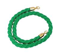Cuerda de control de multitudes, 1/1.5/2/2.5/3meter Golden Stanchion Rope Queue Barrier,Crowd Control,Braided Hemp for Divider(Green,1meter)