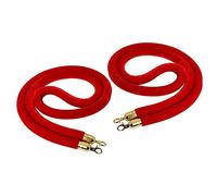 Cuerda de control de multitudes, barrera de cuerda de terciopelo con ganchos, de 3 a 16 pies de largo, postes para gestión de eventos, fila de espera en alfombra roja, ideal para ferias come