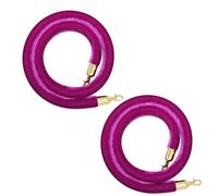 Cuerda de control de multitudes, Barrier for Crowd Control, Stanchion Rope Barriers for Posts Queue Pole with Polished Snaps,1/1.5/2/2.5/3meter,3.2CM(Purple,2.5meter)