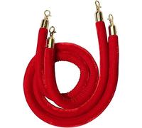 Cuerda de control de multitudes, for Bank Hotel Celebration Trade Show Front Lobby, 32mm Stanchion Rope Hanging Cord,2 Pieces(90cm/3ft)