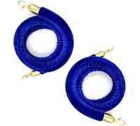 Cuerda de control de multitudes, for Entryway Stanchion Post Pole, Velvet Rope with Polished Gold Hook, 2 Pcs(2.5m/8ft)