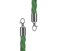 Cuerda de control de multitudes, for Traffic Cones/Parking Barrier, 2 Pcs Hanging Delineator Post Rope with Polished, 5 Colors to Choose(Green,250cm/8ft)
