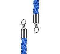 Cuerda de control de multitudes, for Traffic Cones/Parking Barrier, 2 Pcs Hanging Delineator Post Rope with Polished, 5 Colors to Choose(Blue,60cm/2ft)