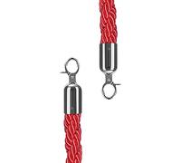 Cuerda de control de multitudes, for Traffic Cones/Parking Barrier, 2 Pcs Hanging Delineator Post Rope with Polished, 5 Colors to Choose(Red,250cm/8ft)