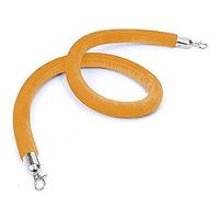 Cuerda de control de multitudes, Hanging Stanchion with Silver Clasps Post Queue Line Barrier Rope, Crowd Control for Grand Openings -Red(Khaki,1.0m)