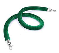 Cuerda de control de multitudes, Hanging Stanchion with Silver Clasps Post Queue Line Barrier Rope, Crowd Control for Grand Openings -Red(Green,1.0m)