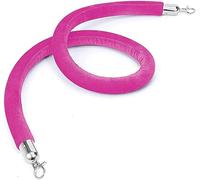 Cuerda de control de multitudes, Hanging Stanchion with Silver Clasps Post Queue Line Barrier Rope, Crowd Control for Grand Openings -Red(Purple,0.9m)