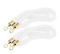 Cuerda de control de multitudes, Rowd Control Stanchion Rope 3/4/5/10Ft, Queue Line for Clubs Hotel Bank Hospital-White||6ft/185cm(White,3ft/90cm)