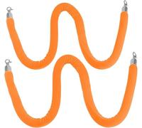 Cuerda de control de multitudes, Set of 2 Post/Stanchion for Party Event Fashion Show, Queue Obstacle Divider(Orange,90cm/3ft)