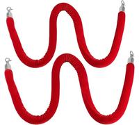 Cuerda de control de multitudes, Set of 2 Post/Stanchion for Party Event Fashion Show, Queue Obstacle Divider(Red,90cm/3ft)