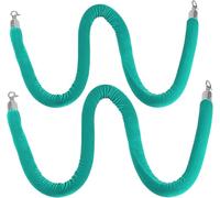 Cuerda de control de multitudes, Set of 2 Post/Stanchion for Party Event Fashion Show, Queue Obstacle Divider(Green,280cm/9ft)