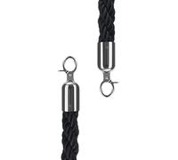 Cuerda de control de multitudes, Stanchions Hemp Rope with, 3 5 6 10 Ft Queue Post Hanging Lines for Hotel Entryway(Black,280cm/9ft)