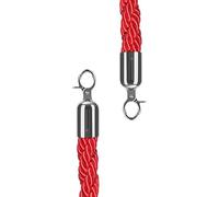 Cuerda de control de multitudes, Stanchions Hemp Rope with, 3 5 6 10 Ft Queue Post Hanging Lines for Hotel Entryway(Red,280cm/9ft)