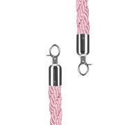 Cuerda de control de multitudes, Stanchions Hemp Rope with, 3 5 6 10 Ft Queue Post Hanging Lines for Hotel Entryway(Pink,280cm/9ft)