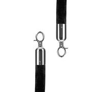 Cuerda de control de multitudes, with Snap, 2 Pack Foam Core Hanging Line Obstacle Rope for Wedding Event/Nursery/Hotel/Front Lobby(Black,180cm/6ft)