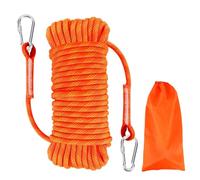 Cuerda de escalada, 10 mm x 20 m, cuerda de seguridad para exteriores, cuerda de nailon con 2 mosquetones, cuerda de paracaídas de rescate de incendios para trabajar en altura, escalera de fuego